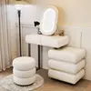 Cassettiera a tre cassetti imbottita in legno massello, design bianco, tavolo da 80 cm