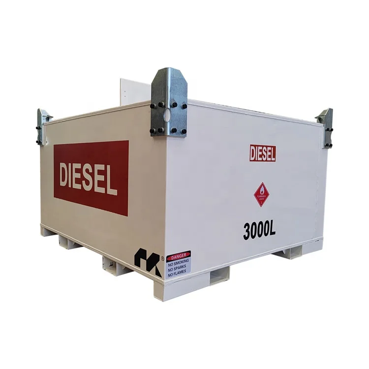 Sumac steel double-wall portable self bunded petrol diesel fuel transfer mobile gasoline motor oil cube tank sale for Guam