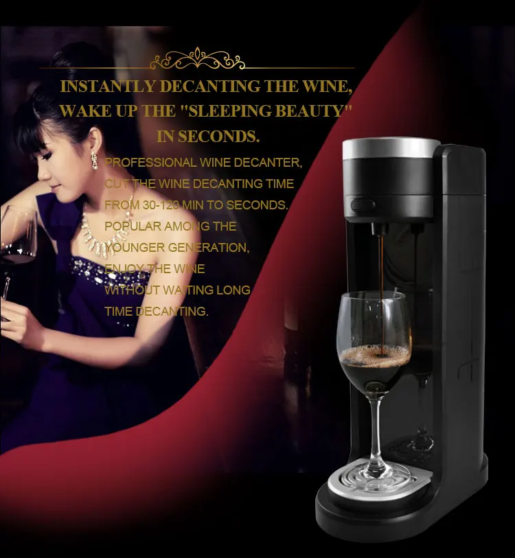 Electric Wine Aerator Dispenser with Cooling Cup to Keep the Wine Cool at High Efficiency and Low Coast for Party and Home factory
