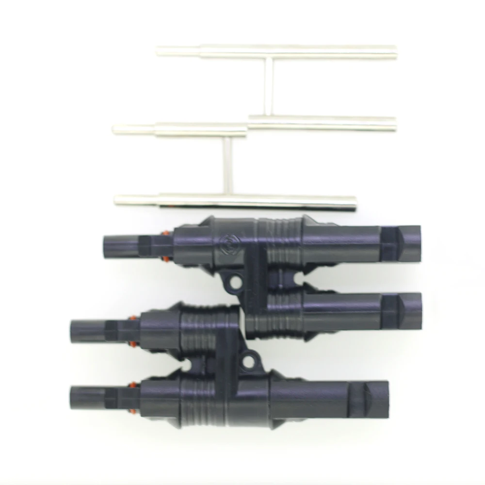 One In Four Solar Panel Connectors Male Female Parallel Branch Connectors ODM OEM 1