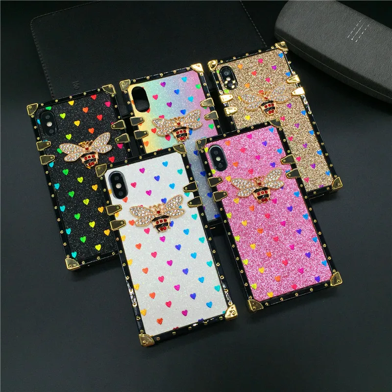  LXXZBC for iPhone Xs Max Case,Luxury Square for Women