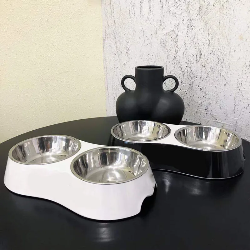 Wholesale Multi Stainless Steel Dog Bowls Luxury Designer Pet Food Water Feeder Pet Accessories