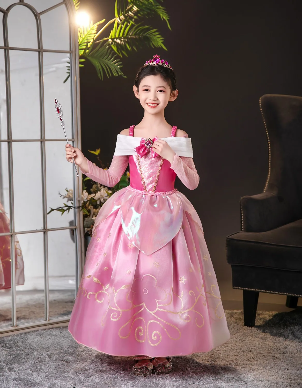 pink princess fancy dress Little Adventures Deluxe Pink Princess Dress Up Costume