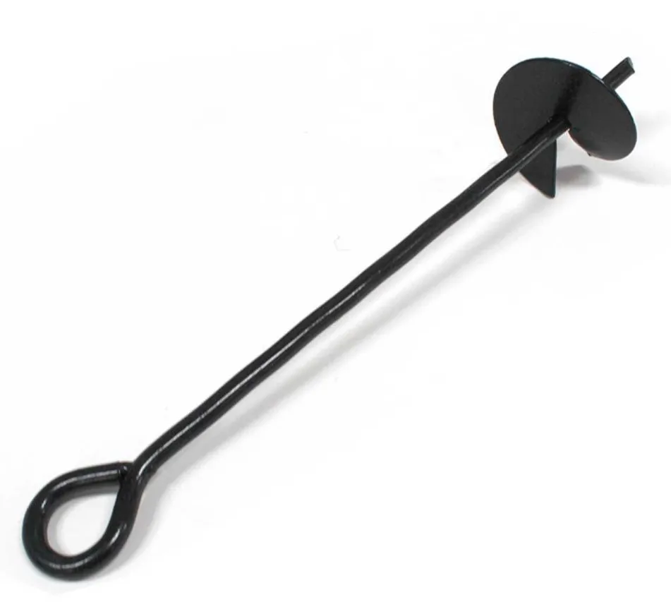 30 дюймовый сверхмощный стальной шнековый якорь, комплект 8 шт. с веревкой 25 футов