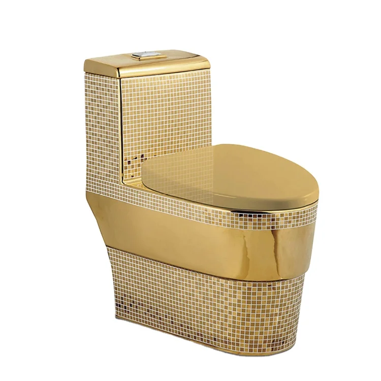 所有卫生用品客厅家具豪华金色陶瓷浴室马桶 - buy gold toilet bowl