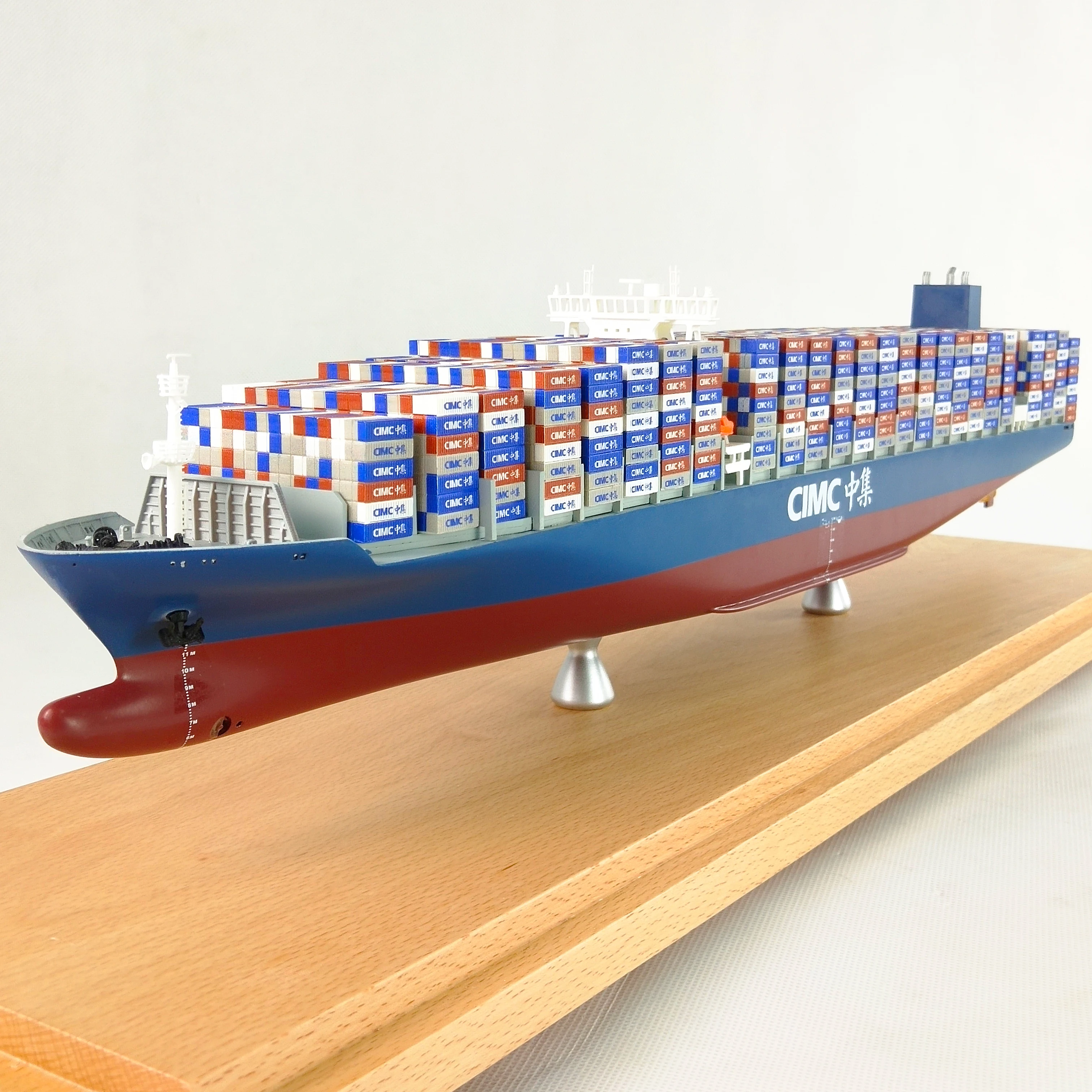 【A】O.A.S Customized 65cm Container Ship Model Factory Freight Forwarder Gift Craftsman Hobby Display Case