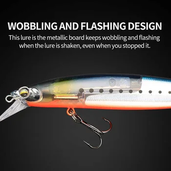 130mm 18.5g New Scales Flashing Minnow Lures Floating Jerkbait Short Tongue Plastic Fishing Fure Long Casting for Bass Trout – Minnow – view 5