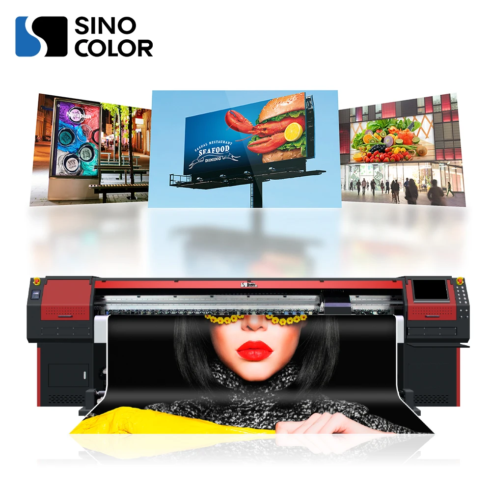 Factory Price Heavy Duty Konica 512i 1024i Print Head New Digital Flex Banner Vinyl CMYK Ink Color Roll-to-Roll Solvent Printer