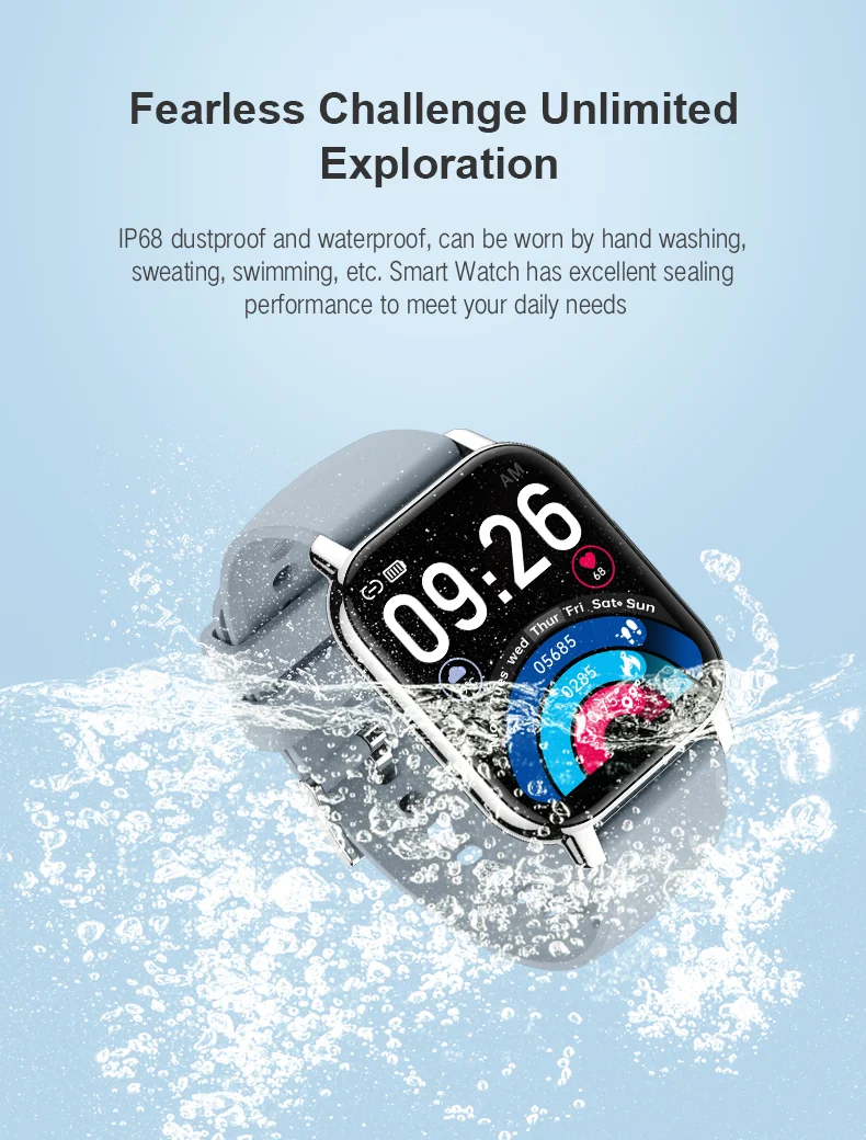 VALDUS P66 Smart Watch Sport IP68 Waterproof BT Call Montre Intelligente Blood Oxygen Monitor Reloj Smart Watch