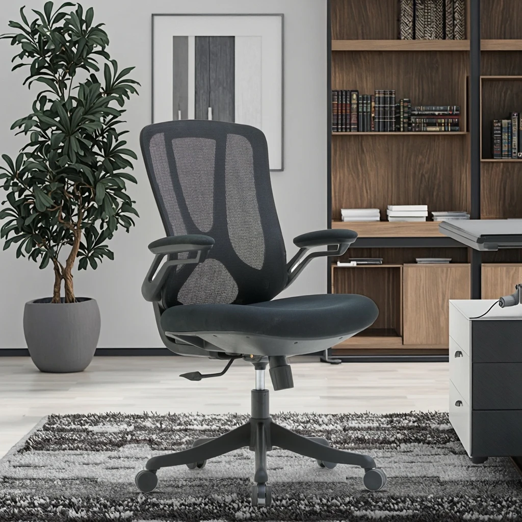 Modern Stylish Hotel Ergonomic Conference Lift Chair Furniture Chairs Fixed Headrest Thick Memory Foam Seat Sliding Fixed 4