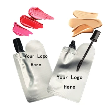 Nature Glow Portable Cosmetic Pack-2ml 3ml 5ml 10ml Lip Tint Sample Pouch with Aluminum Foil Spout Applicator Liquid Packaging