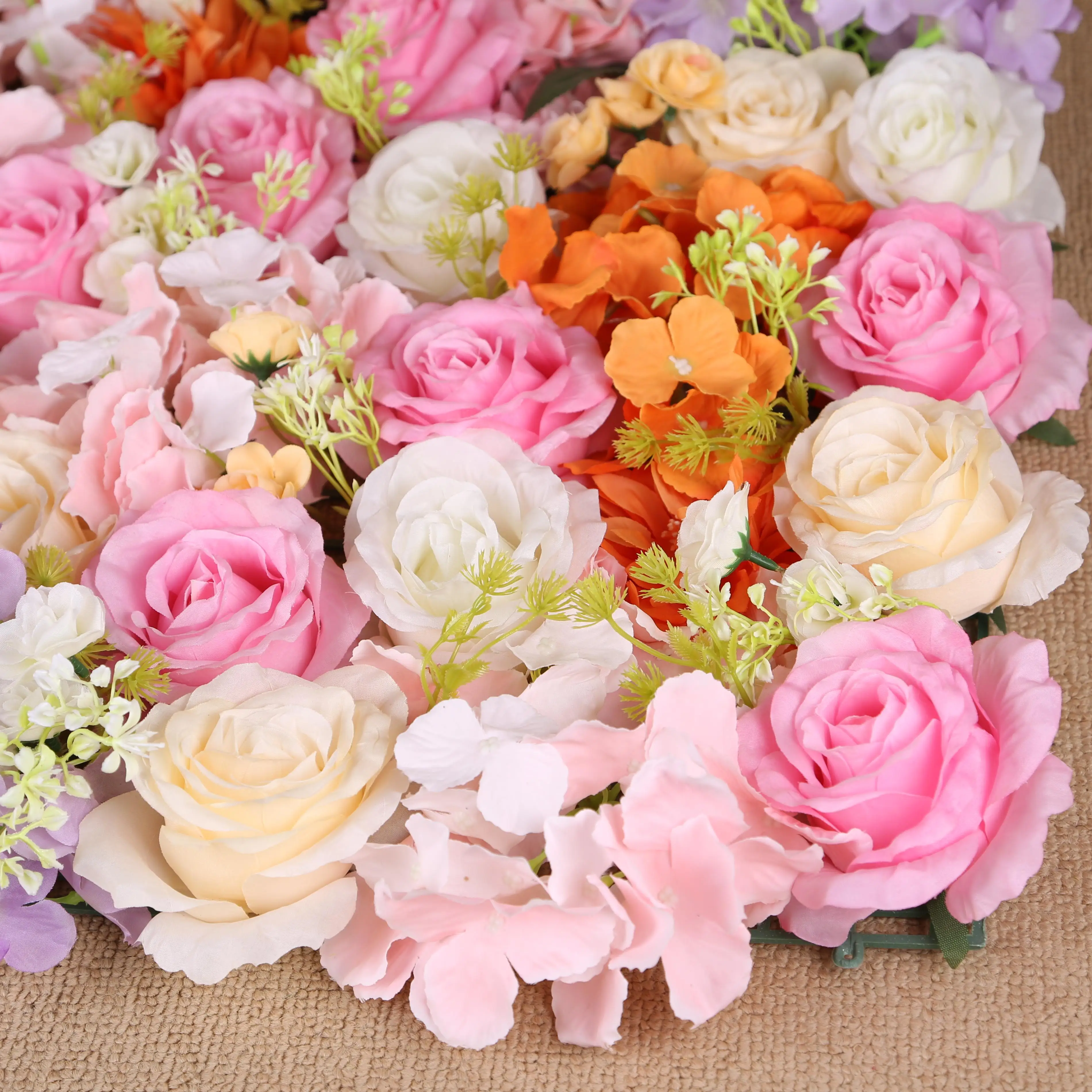High Quality Wedding Decor Flower Roll Up Silk Artificial Rose Flower