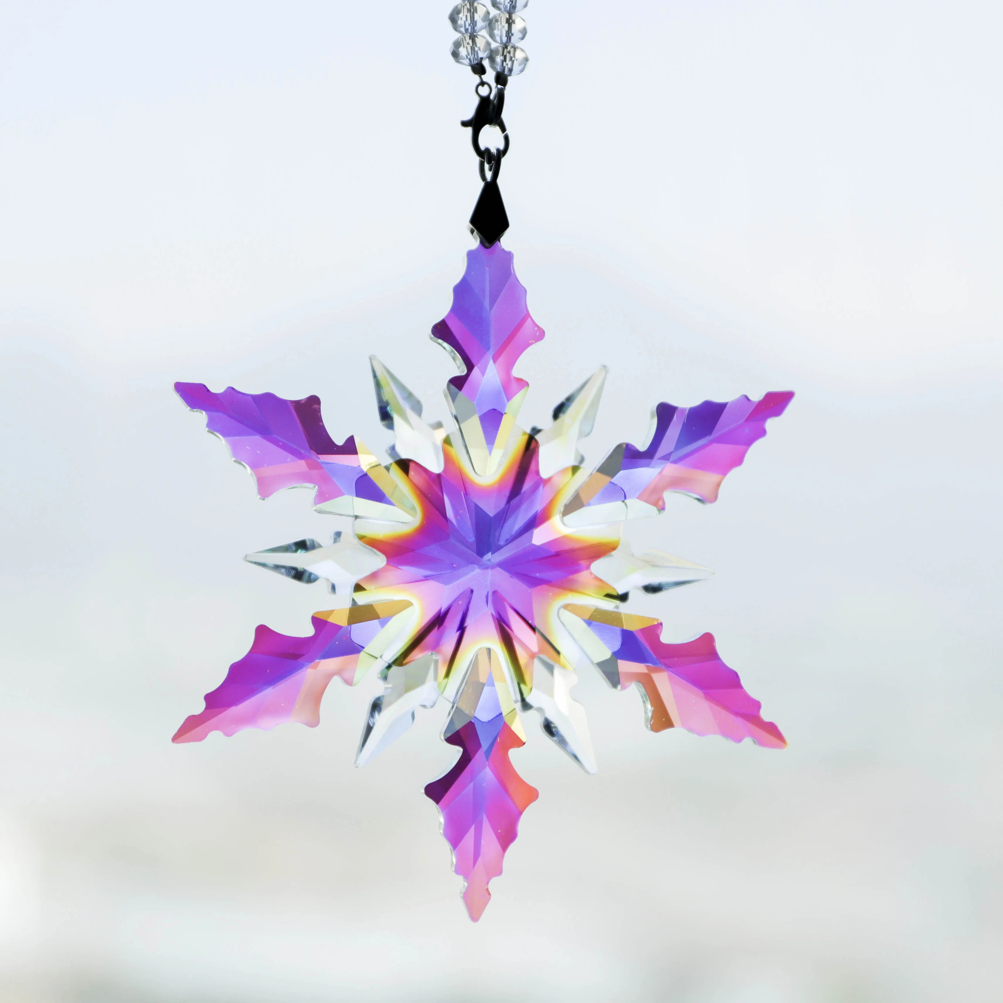 Fashion k9 crystal snowflake  christmas hanging ornament car accessories small crystal model  wedding return gifts manufacture