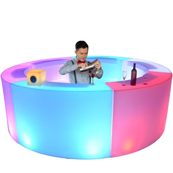 used nightclub furniture outdoor event party wedding garden illuminated luminous led lighted bar counter table chair for sale
