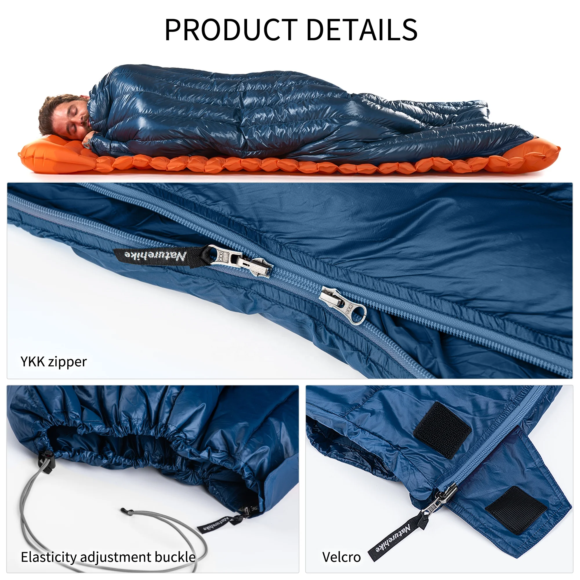 NatureHike duck Down Hiking Lightweight Outdoor sleeping bag ultralight down sleeping bag