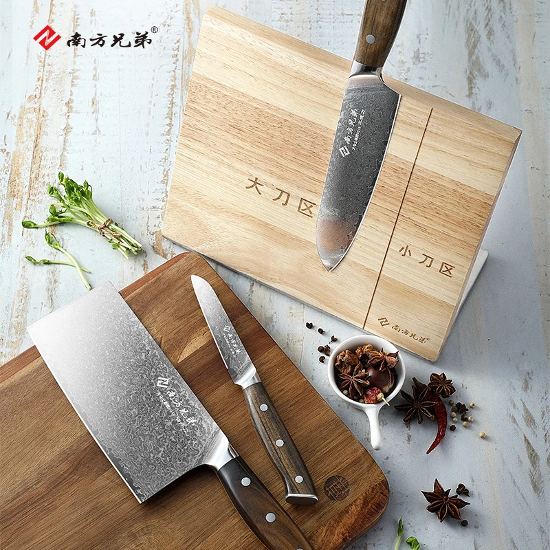 Natural Solid Wood Magnetic Wooden Kitchen Knife Holder and Stand