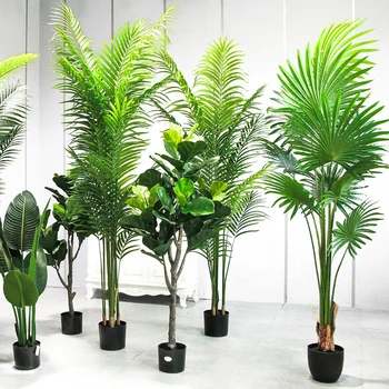 Wholesale Artificial Areca Palm Tree plants UV Resistant for Indoor and Outdoor Decoration for Online Sale
