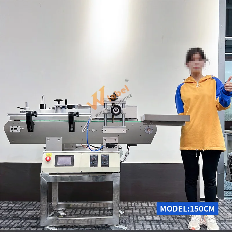 WINSKYS Automatic Round Bottle Labeling Machine Beer Bottle Printing and Labeling Machine with Collector