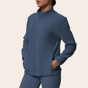 Winter 2026 New Arrivals Womens Stand Neck Windproof Fleece Jacket Full Zip Women's Sports Yoga Jacket