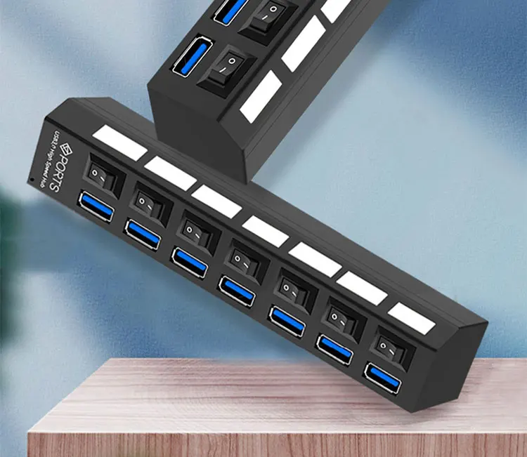 4 In 1 Port Led Desktop High Speed Splitter Pc Data Usb3.0 Por Hub ...