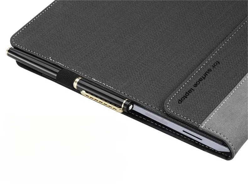 Customized Leather Luxury Shockproof Tablet Case For Microsoft Surface Laptop 5 Business Black Myc0292 Laudtec factory