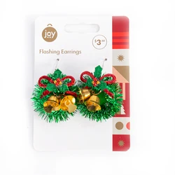 Хрустальные рождественские украшения в форме мультфильма, светодиодные светящиеся кольца для ушей