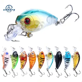 CHEERY Micro Fishing Complete Set Mini Floating Crankbait 4.5cm 4g Printed Hard Fishing Lure for Mackerel Bream Stream Use Hooks – Hard Lure – view 2