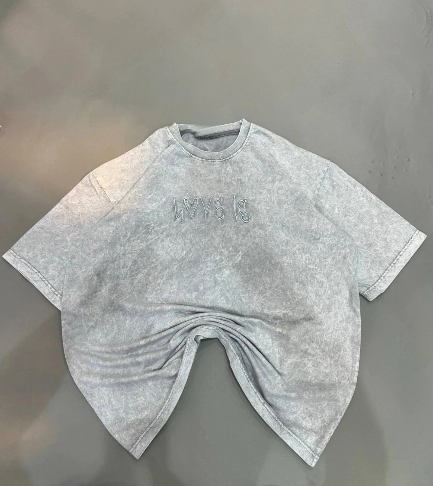 Manufacturer Custom Printed T Shirt Oversized Acid Wash Heavyweight Regular Fit Cropped Distressed Vintage 100% Cotton gallery 7