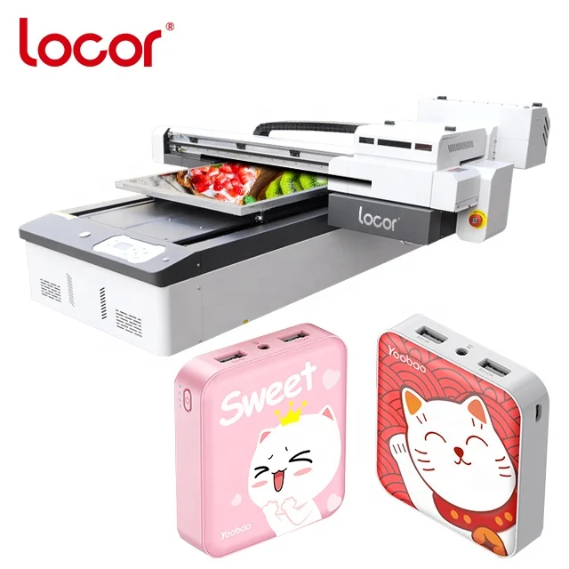 Support 15cm Thickness  Locor  UV6090 A1 UV Led Flatbed Printer for Gift Box Pen Mugs Bottles Printing DTG to Garment Printer
