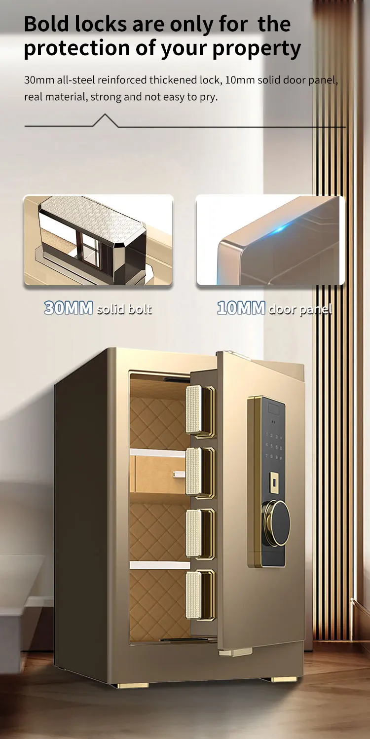 CEQSAFE Electronic Password Lock Home Security Box Key Lock Money Face Recognition WIFI TUYA APP Safes Box factory