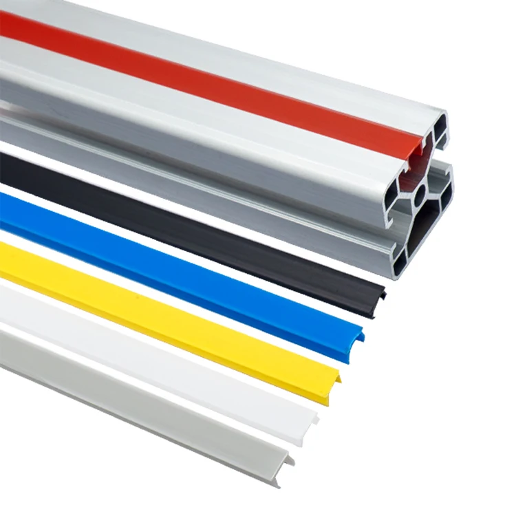 Aluminum Profile groove Flat Sealing Strip 20/30/40 Aluminum Profile PVC Decorative Strip groove Soft Rubber Strip details