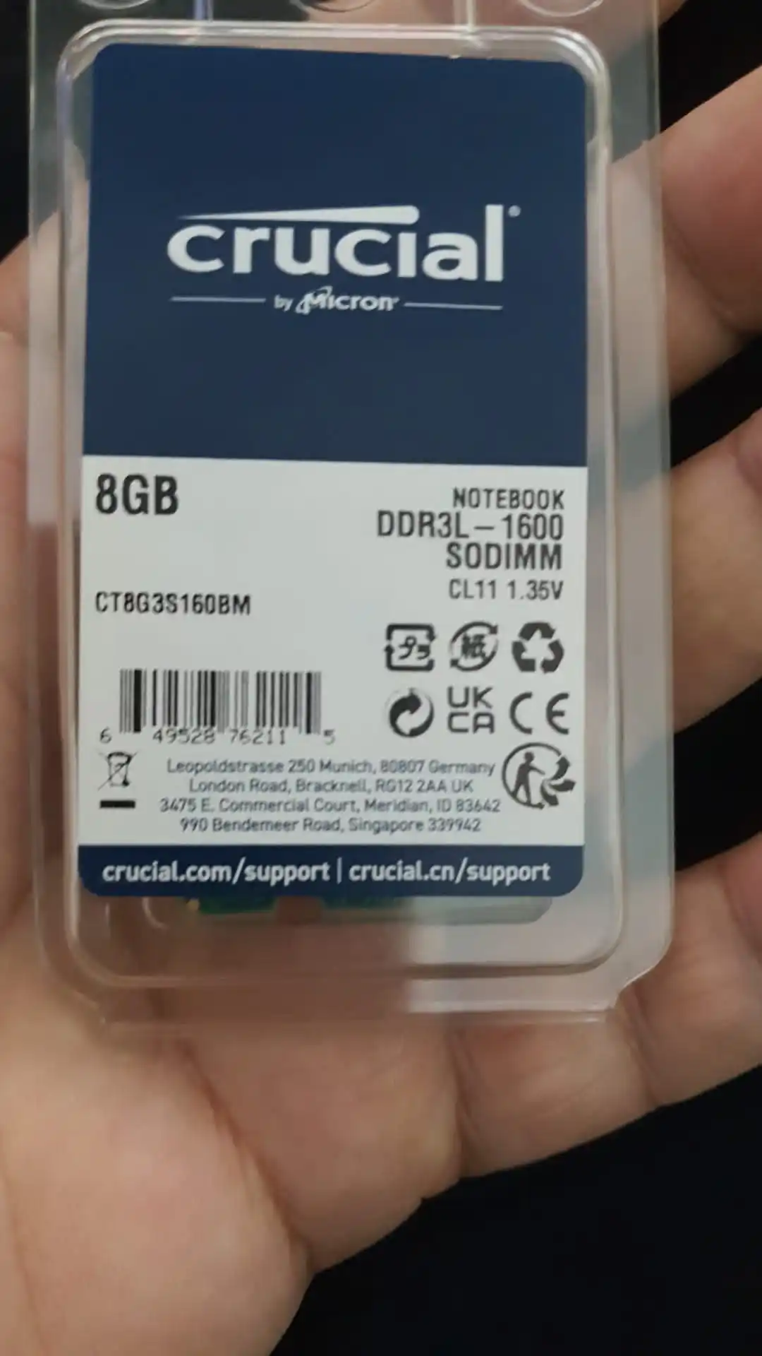 Original Crucial Laptop Ram Ddr3 Ddr3l 4gb 8gb 1600mhz 1333Mhz 1066Mhz ...