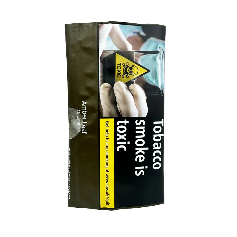 Custom 30g 50g Rolling Tobacco Pouch with Adhesive Empty Zipper Leaf G&V  Tobacco Packaging Bag Hand Rolling Tobacco Pouch