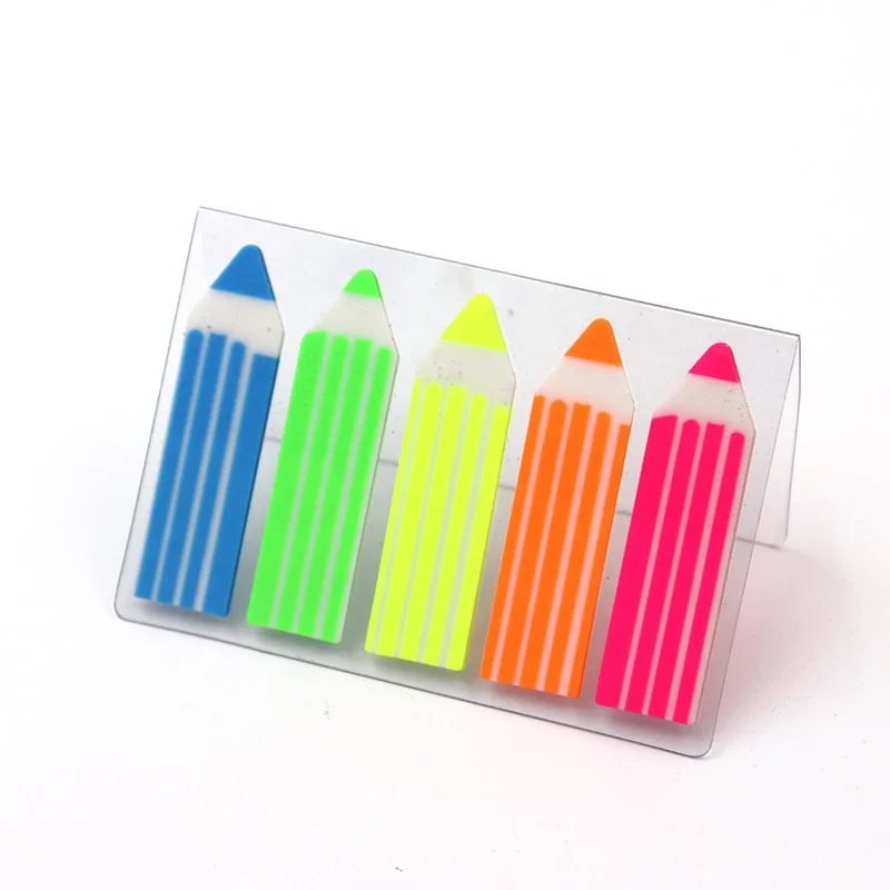 Customized Creative Pencil shaped book page marker School Supplies Mini Memo Sticky Notes