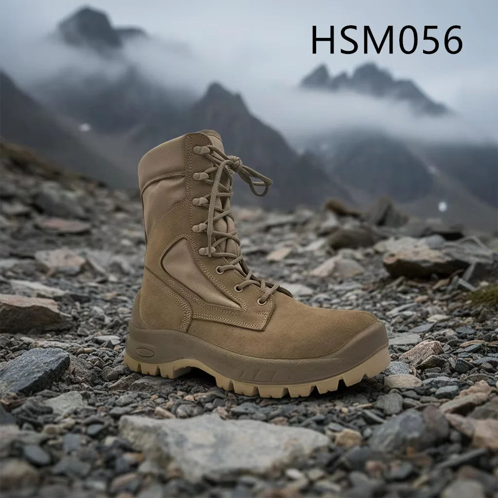 LXG,Versatile Occasion Full Natural Suede Leather Belleville Combat Boots Water-proof Sock Insert Tactical Gear Boots HSM056