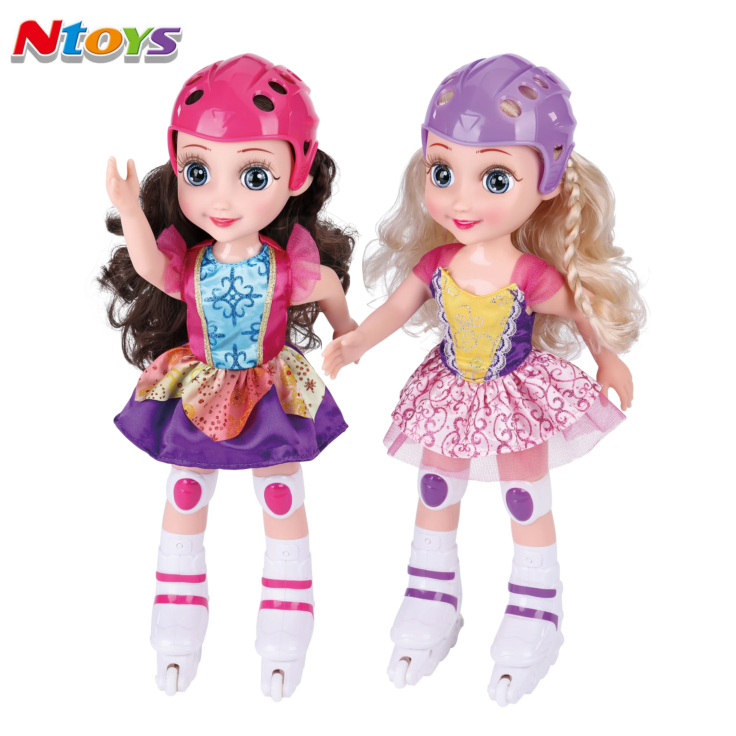 Belinda Hot Sell 14 Inch 36cm Princess Skating Doll with Music Voice-activated Control Fashion Girl Doll Toy for Kids