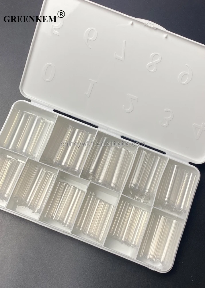 Pink Nail Tip Box Black White No C Xx Square Customized Logo No C Curve