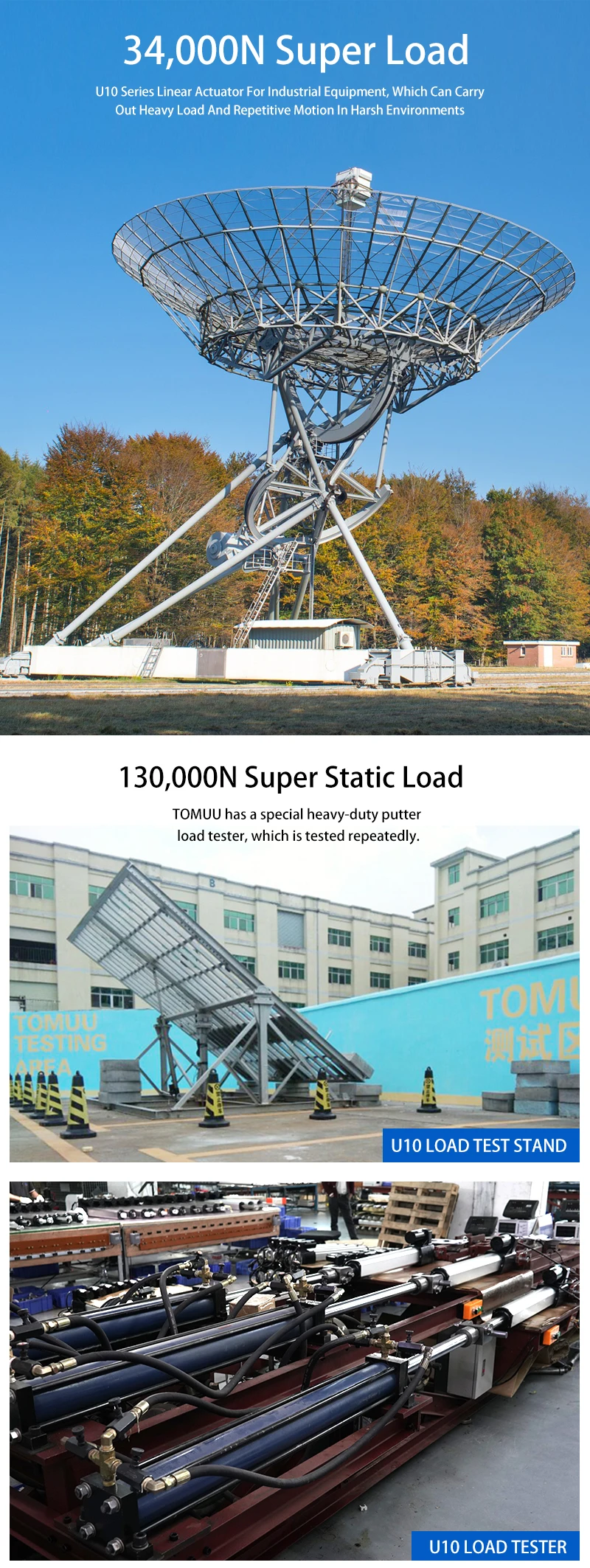 Pev Module Actutaor TOMUU Solar Power Generation PV Panel for Efficient Tracking