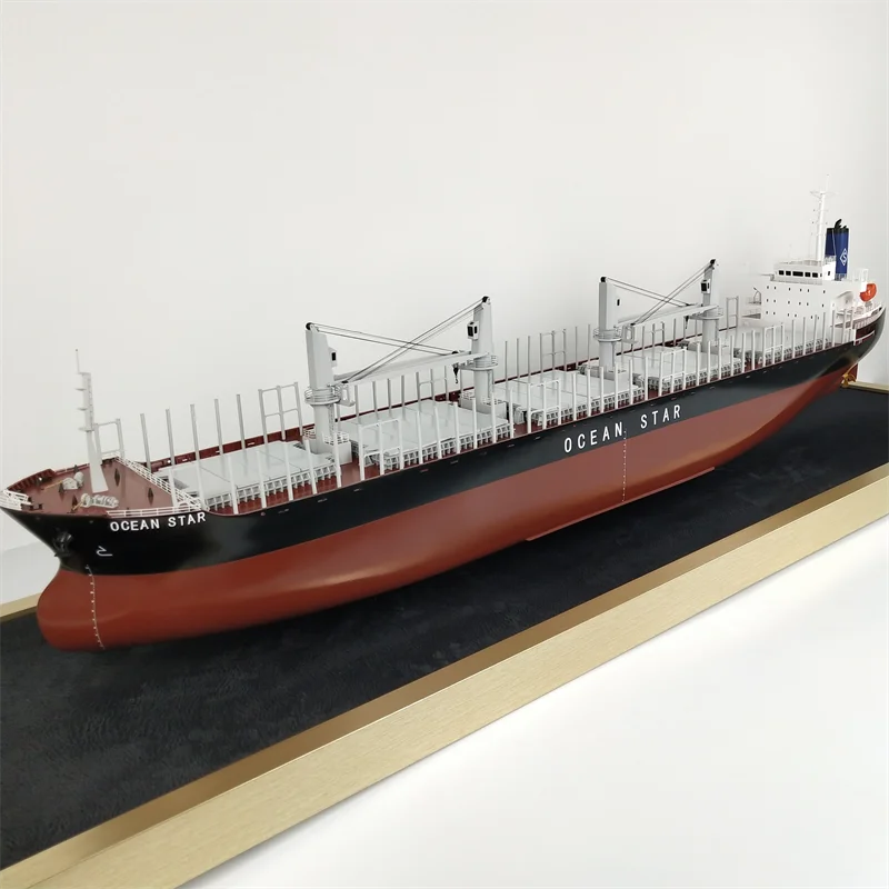 【A】O.A.S Customized 120cm Bulk Cargo Ship Model Factory Freight Forwarder Gift for Christmas Occasions