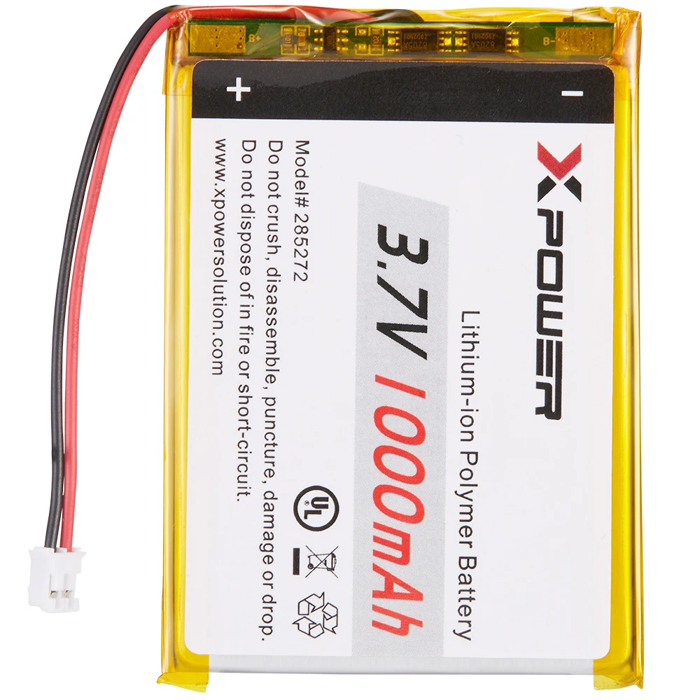 Xpower 1000mah 285272 3.7v Ul Lithium Battery High Quality Lithium Polymer Battery For Personal Shaving Cup