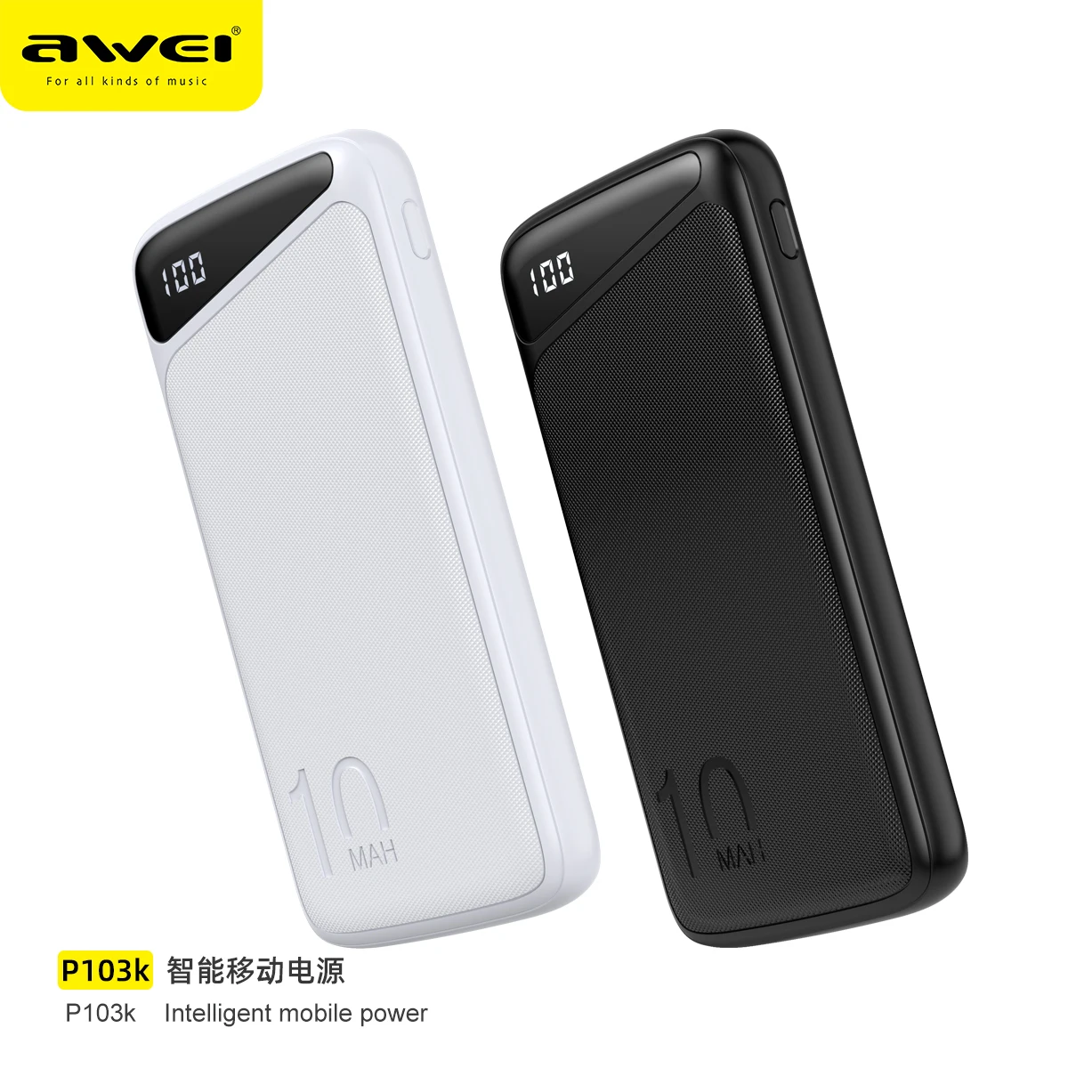 P103k Portable Fast Charging Awei mah High Capacity Power Bank Mobile Charger With Led Display Buy Portable Power Bank Charger mah Fast Charging Power Bank Mobile Charger Awei Power Bank With Led Display