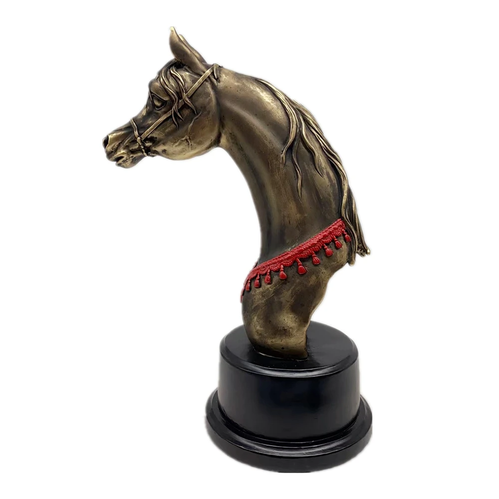 SHUNXU Arabian Horse Trophy Black Resin Arabian Horse Head Sculpture