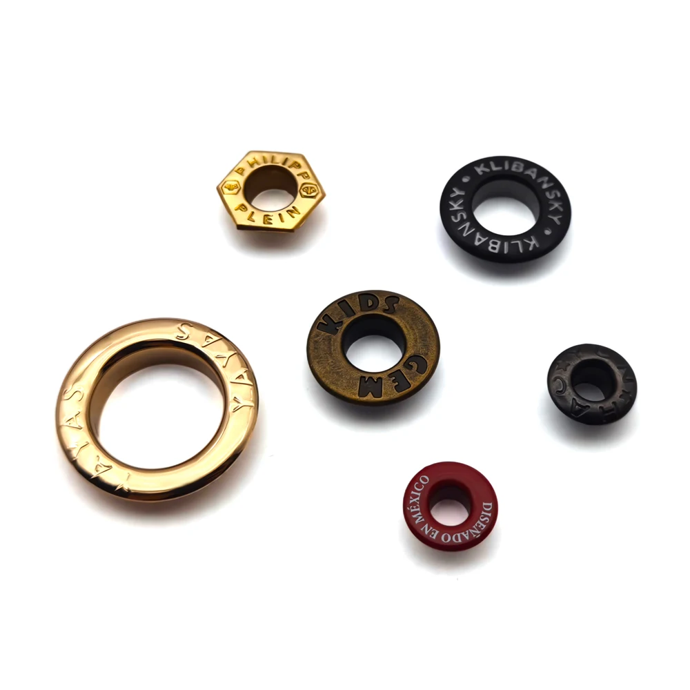 Free Design Custom Brand Logo Metal Grommets Eyelets Copper Stainless ...