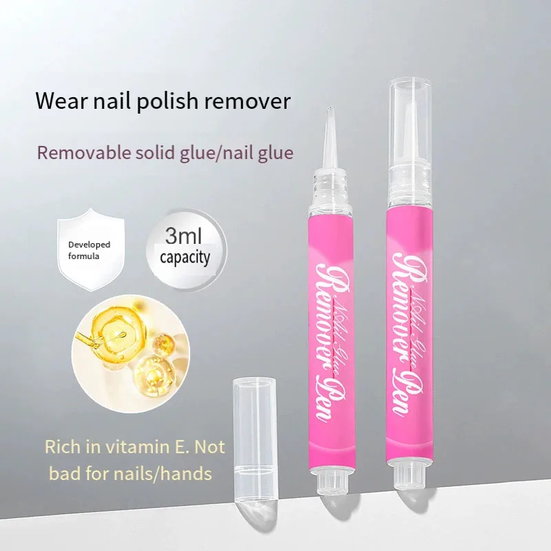 Ногтей пригодные для носки не повреждающий гель удаления ногтей жидкий гель-рассоливатель ручка клея прессования