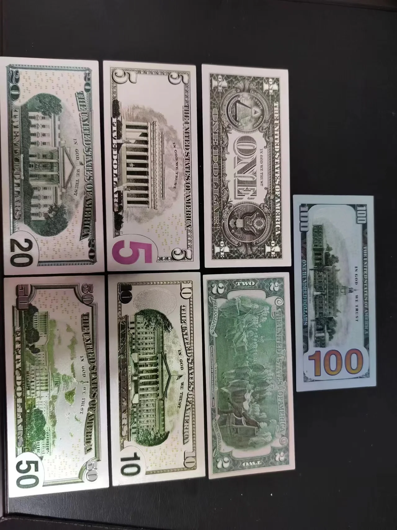 새로운 실버 유로 지폐 선물 컬렉션 USD 5 10 20 50 100 200 500 1000 실버 도금 방수 금속 애니메이션 스타일  달러 지폐