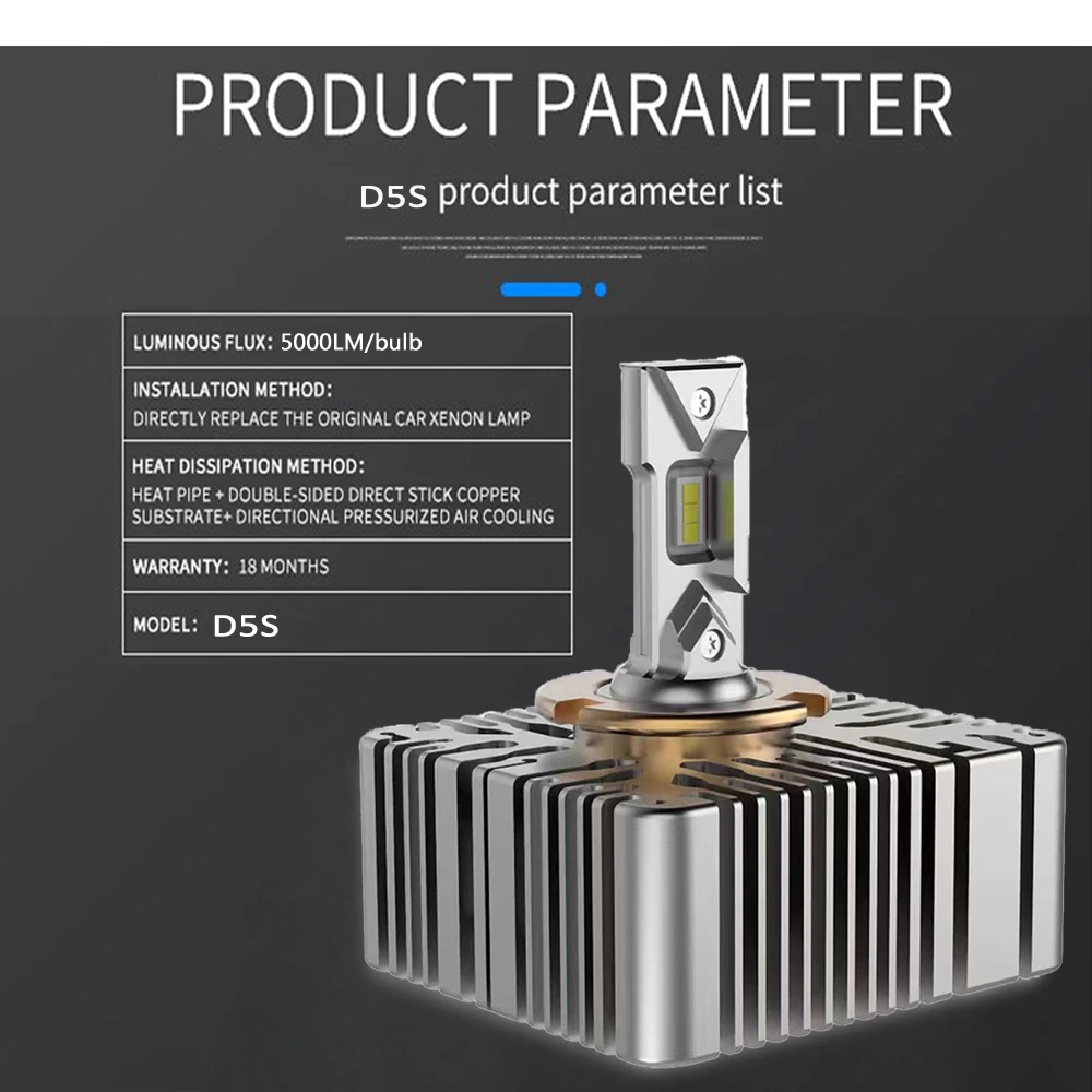 Quick Start D1S D3S D8S LED Bulb 45W 6000K D Series Led D4s D5s Projector Lamp