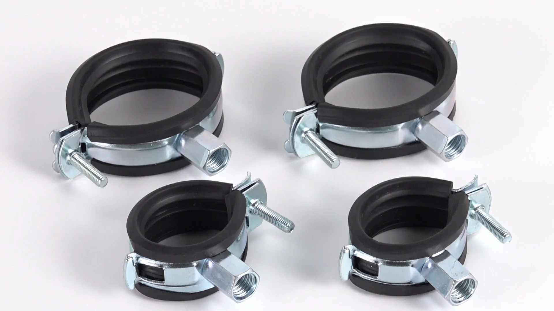 2023 Single Rotating M10 Pipe Clamp With White Rubber And Blue Plastic