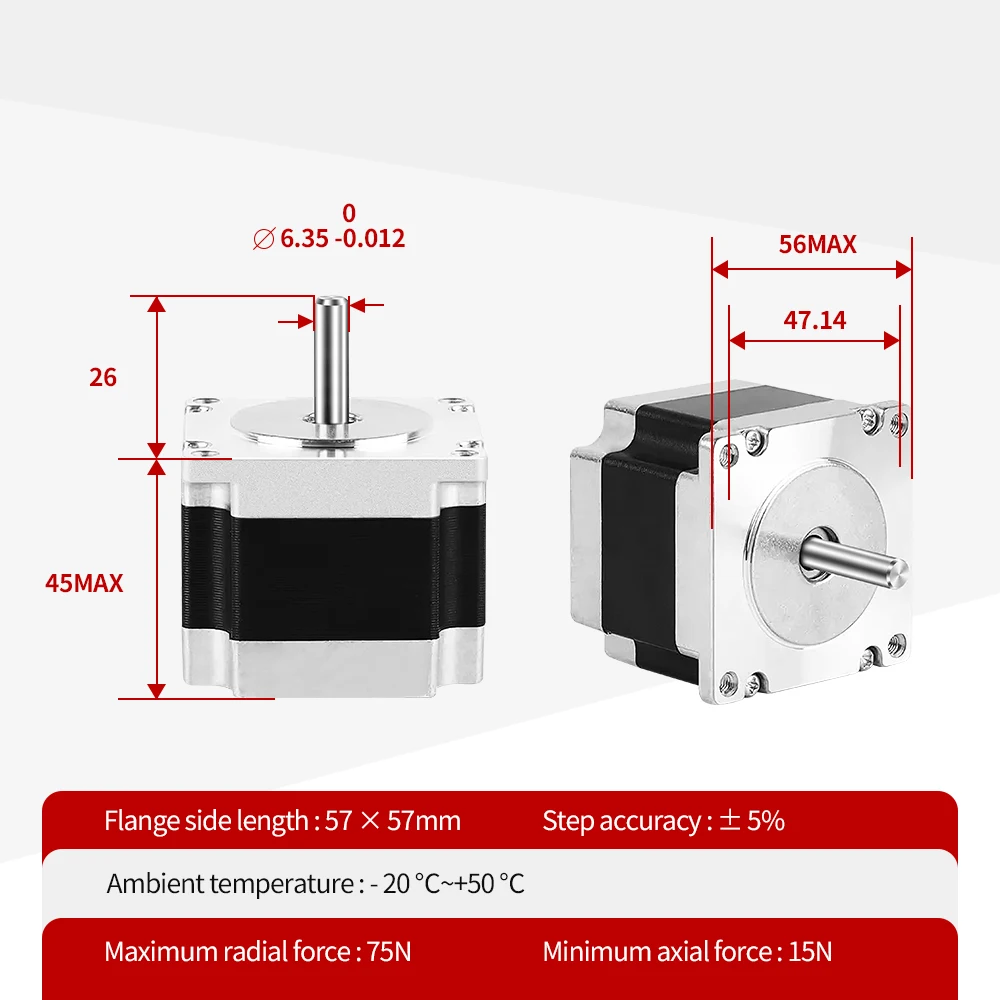 High Torque Kit Cnc 4 Axis Nema 23 Nema23 Stepper Motor Nema 23 57bygh45 Kit and Driver