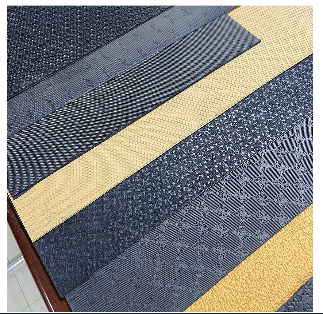 Anti-Slip Embossed Rubber Sole Sheet for Sandal Slippers and Leather Shoes Recycled Neolite Cutting Service Available