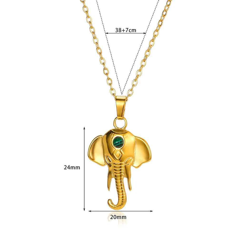 Collana Elefante Portafortuna In Acciaio Inox Placcato Oro Rosa 18ct – Gioiello Donna Elegante E Minimal